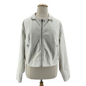 NWD Rebel Wilson For Torrid Faux Leather White Moto Jacket Womens 3X